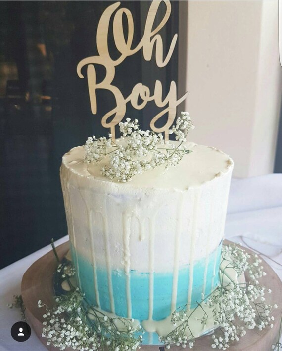 oh boy baby shower cake