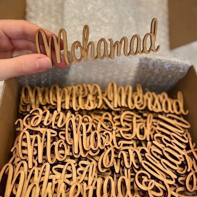 Personalised Wooden Name Place Cards for Weddings Functions Etsy