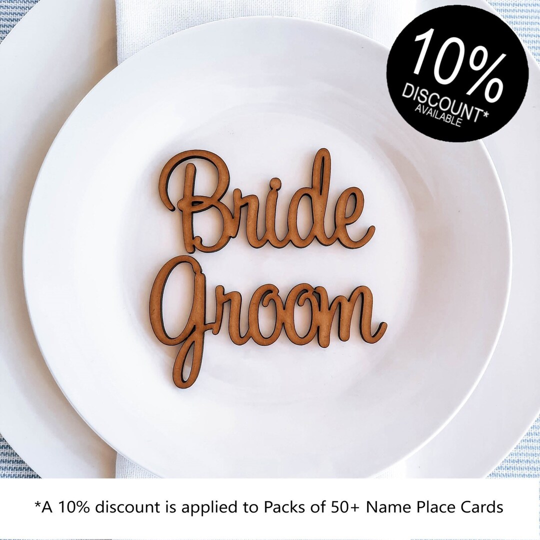 Wooden Name Place Cards / Laser Cut Names / Personalised Favours / Wood