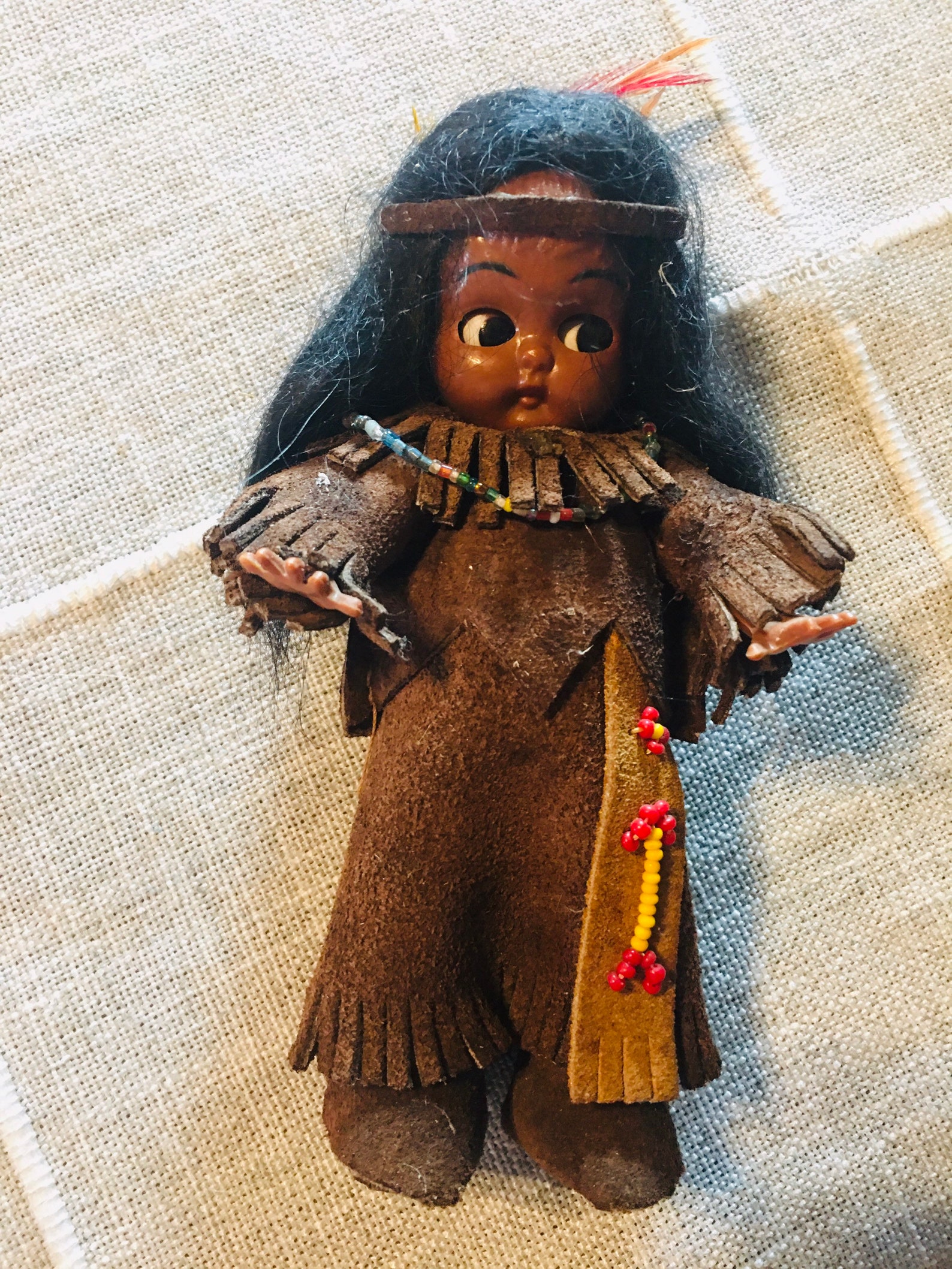 Vintage American Indian Carlson Doll Pair | Etsy