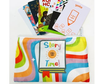 Story Time Card Storage Pouch Compatible With Yoto Cards - Travel Case Holder