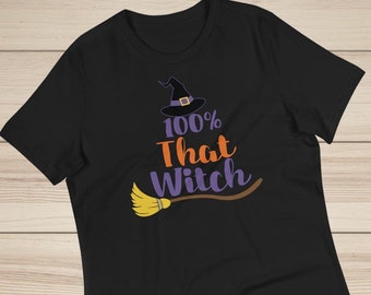 100% That Witch Shirt/Womens Halloween Shirt/DNA Test Turns Out I'm 100 Percent That Witch T Shirt/Halloween Mom Shirt/Funny Halloween Shirt