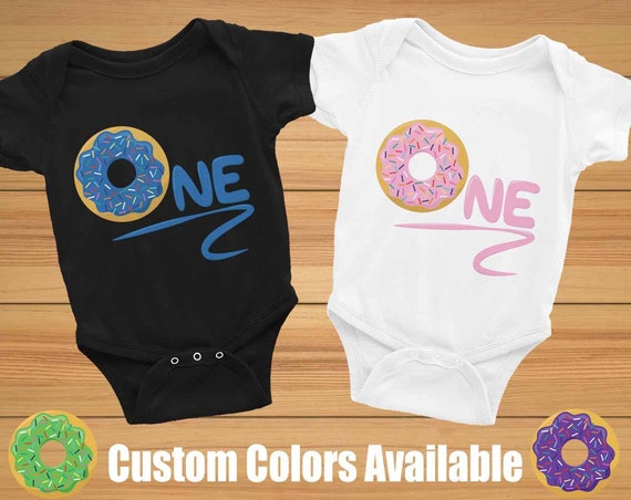 Donut First Birthday Outfit/Baby Onesie/T-Shirt/Donut 1st Birthday/Doughnut Birthday/Donut Baby/Donut Smash/Theme Birthday Party/Donut One