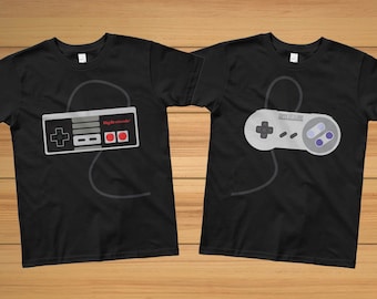 Passende Bruder Shirts - Big Bro Little Brother Shirts - Gamer - Super Controller Shirt - Retro-Spiel Shirt - junge Videospiel Shirt