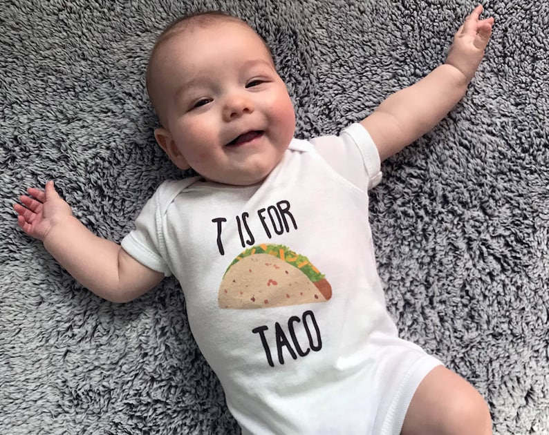 Taco Onesie T is for Taco Taco Tuesday Onesie Taco Baby Etsy