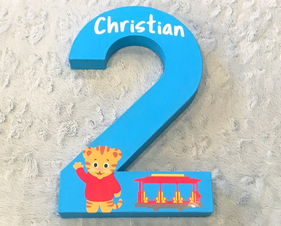 Daniel Tiger Birthday Number Daniel Tiger Birthday Party Etsy