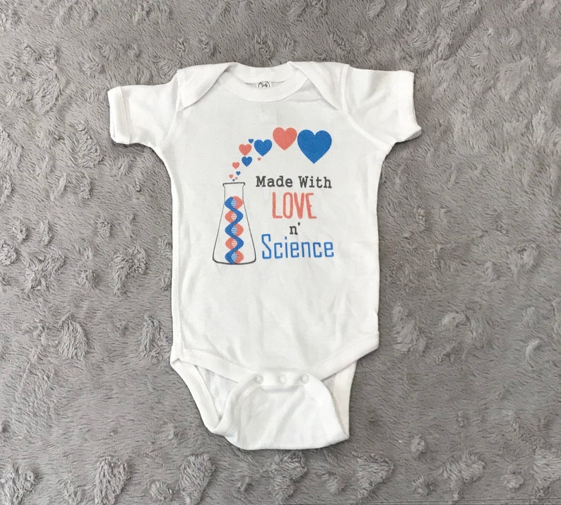 Made with Love and Science/IVF Baby Onesie/IVF Etsy