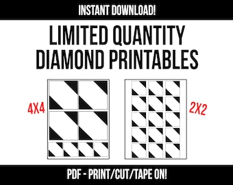 Limited Quantity Diamond Digital Download Printable Sheet DIY For Hazmat Shipping