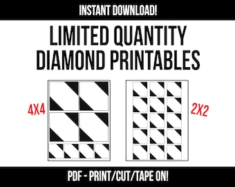 Begrenzte Menge Diamant Digital Download Druckbares Blatt DIY für Hazmat Versand