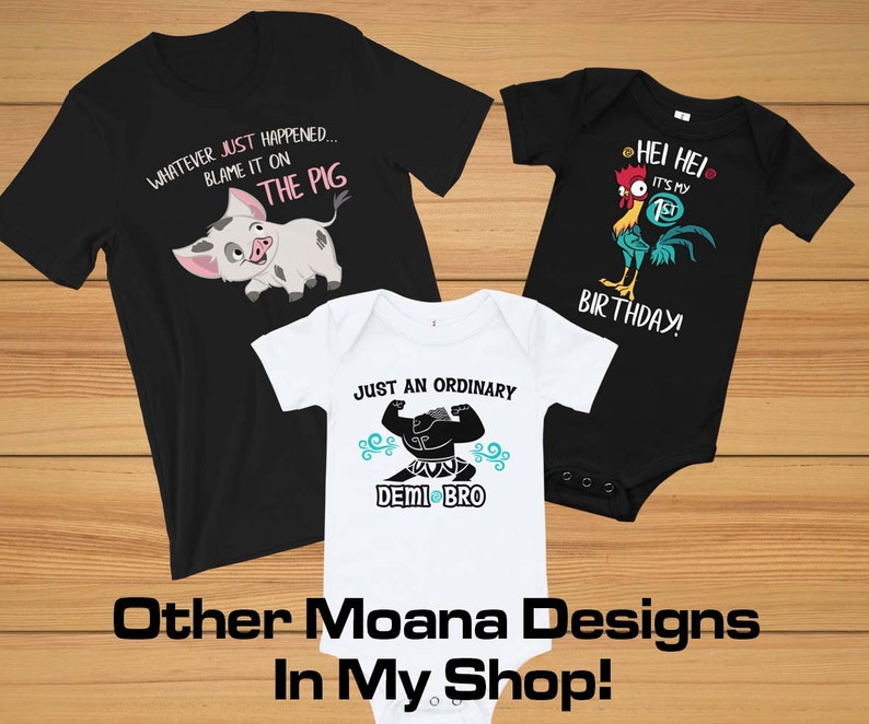 Moana Pua Whatever Just Happened Blame It On The Pig Shirt - Moana Kids Shirt - Moana Adult Shirts - Moana Womens Shirt - Moana Birthday image 2