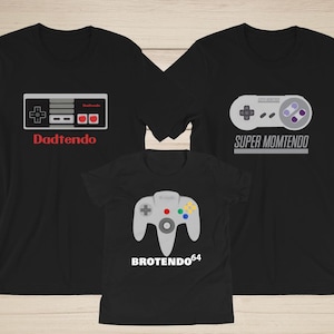Nintendo Controller Matching Family Shirts/Funny Family Shirts/Gamer Dad Shirt Gift/Matching Father Son Shirts/Video Game Shirts/Gamer Mom