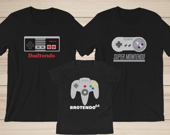 Nintendo Controller Familie Passende Shirts/Lustige Familie Shirts/Gamer Papa Shirt Geschenk/Viter-Vater-Sohn-Shirts/Videospiel Shirts/Gamer Mama