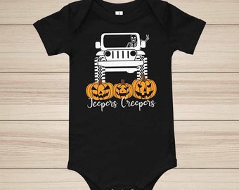Halloween Jeeper Baby Onesie/Halloween Baby Kleidung/Herbst Baby Kleidung/Kürbis Baby Shirt/Jeeper Baby Kleidung/Jeeper Baby/Not Gerber Onesie/