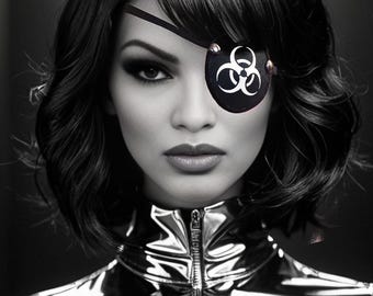 Biohazard Eye Patch/eye cover /ocular aid / vision accessory / eye surgery / pirate/eye injury/eye fashion/eye patch/vision aid