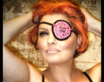 Badass Bitch Eye Patch / eye cover / ocular aid / vision accessory / eye surgery / pirate / eye injury/eye fashion/eye patch/vision aid
