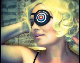 Bullseye Eye Patch/eye cover /ocular aid / vision accessory / eye surgery / pirate/eye injury/eye fashion/eye patch/vision aid