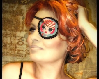 Pirate Doll Eye Patch /eye cover /ocular aid / vision accessory / eye surgery / pirate/eye injury/eye fashion/eye patch/vision aid