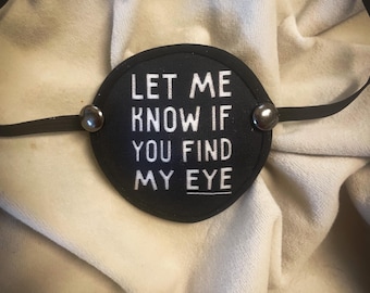 My Eye, Eye Patch /eye cover /ocular aid / vision accessory / eye surgery / pirate/eye injury/eye fashion/eye patch/vision aid