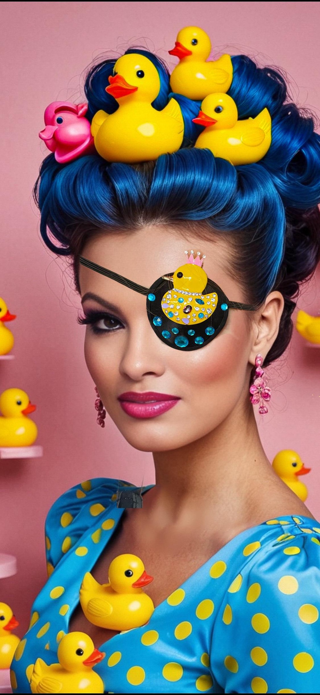 Round Lab Eye Patch Rhinestone Rubber Ducky Eye Patch /eye Cover /ocular Aid / Vision ...