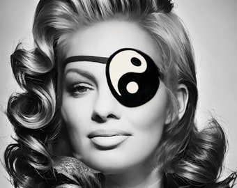 Ying Yang Eye Patch/eye cover /ocular aid / vision accessory / eye surgery / pirate/eye injury/eye fashion/eye patch/vision aid