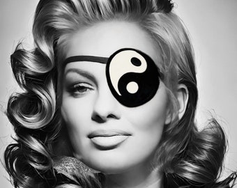 Ying Yang Eye Patch /eye cover /ocular aid / vision accessory / eye surgery / pirate/eye injury/eye fashion/eye patch/vision aid