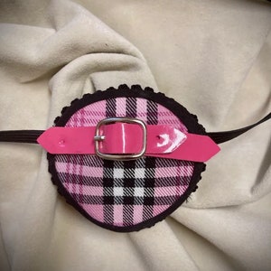 Pink Plaid Eye Patch /eye cover /ocular aid / vision accessory / eye surgery / injury / eye fashion / eye patch/ vision aid Pink buckle