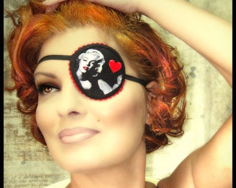 Marilyn Monroe Eye Patch /eye cover /ocular aid / vision accessory / eye surgery / pirate / eye injury / eye fashion / eye patch/ vision aid