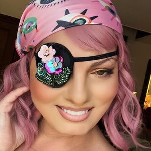 Bouquet Eye Patch /eye cover /ocular aid / vision accessory / pirate/eye injury/eye fashion/ vision aid