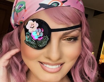 Bouquet Eye Patch /eye cover /ocular aid / vision accessory / pirate/eye injury/eye fashion/ vision aid