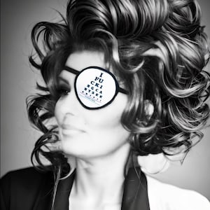 Funny Vision Test Eye Patch/eye cover /ocular aid / vision accessory / eye surgery / pirate/eye injury/eye fashion/eye patch/vision aid