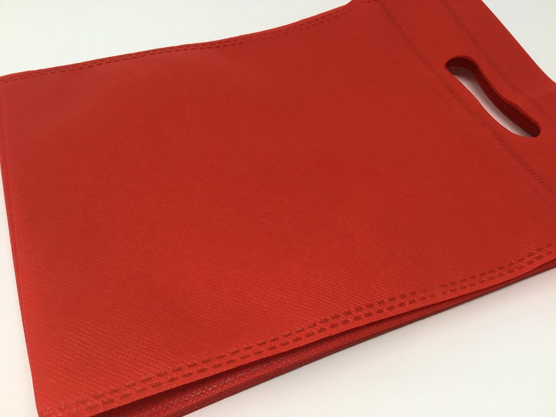 Red Eco Bag Reusable Eco Bag Merchandise Eco Bag Set of 20