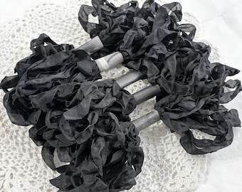 Black Crinkled Seam Binding - 5 Yards, Crafting Essential