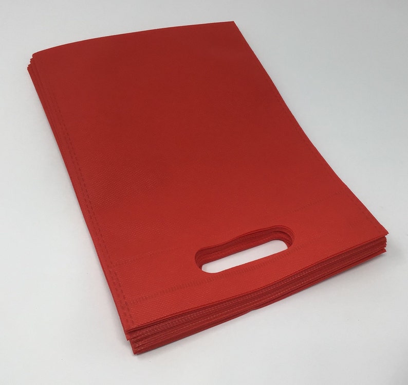 Red Eco Bag Reusable Eco Bag Merchandise Eco Bag Set of 20