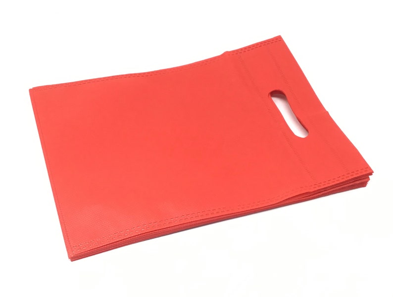 Red Eco Bag Reusable Eco Bag Merchandise Eco Bag Set of 20