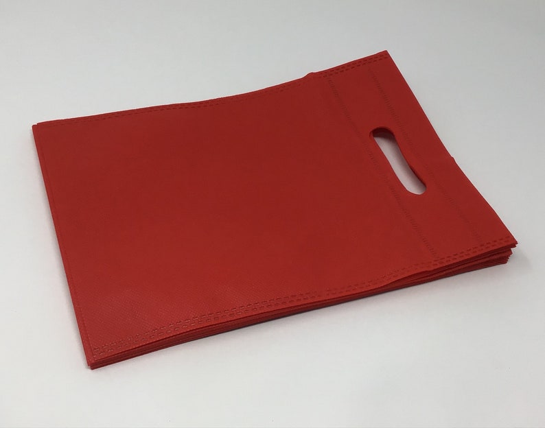 Red Eco Bag Reusable Eco Bag Merchandise Eco Bag Set of 20