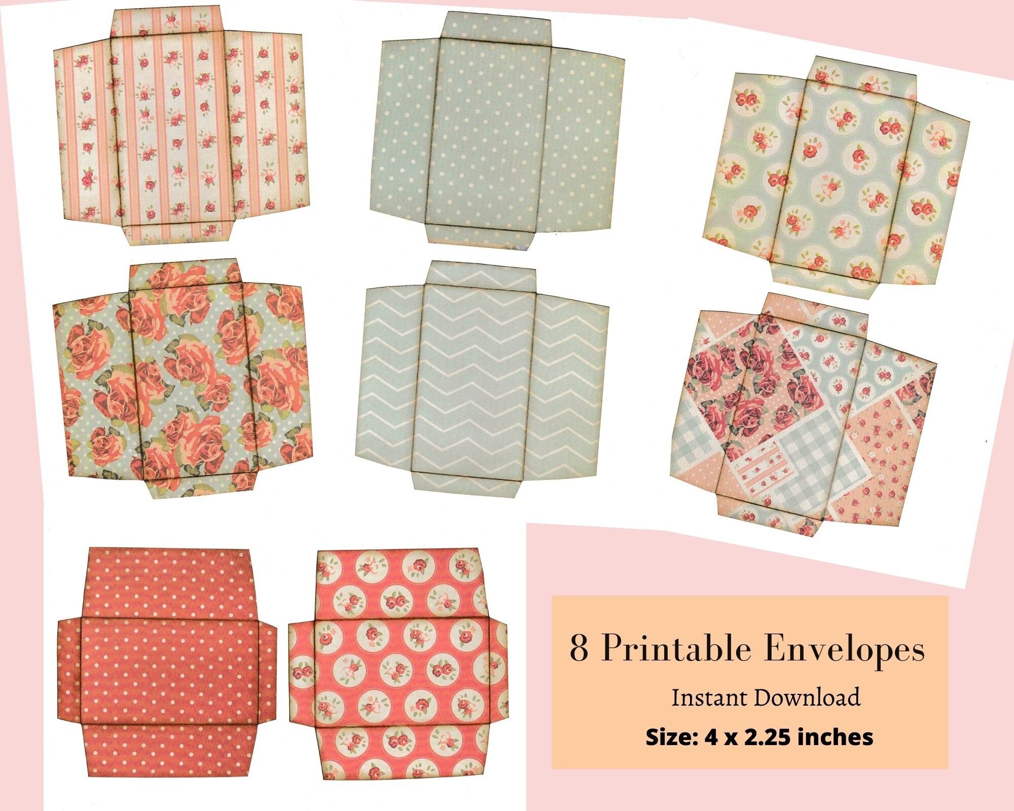 envelope templates instant download small envelope printable etsy ireland
