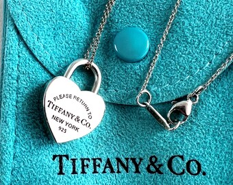 【Nff】heart lock necklace☆お急ぎください！超人気☆ Tiffany & Co. Heart Lock Pendant Necklace - Etsy