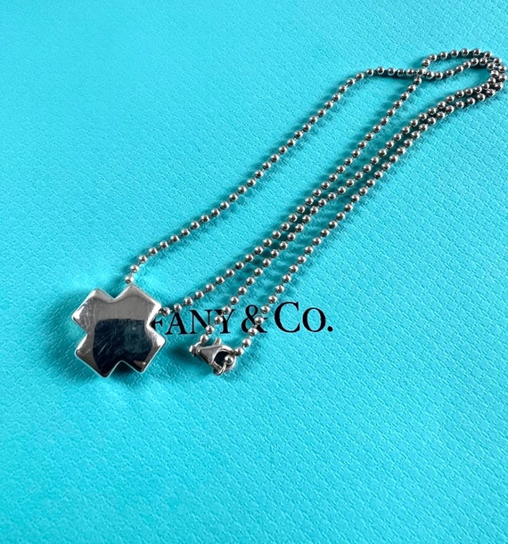 Tiffany & Co. Roman Cross Bead Chain Necklace - image 1