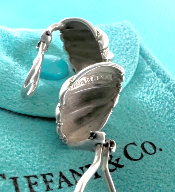 Tiffany & Co. 18K Gold Silver Shrimp Shell Earrin… - image 5