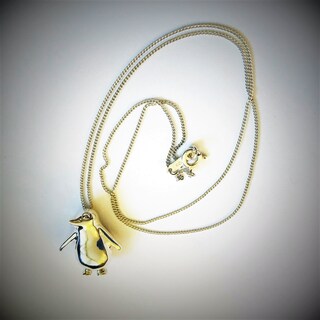 VONALA Collana Con Ciondolo Pinguino In Argento Sterling 925 E Cristallo - Gioiello Invernale Portafortuna - Regalo Di Natale