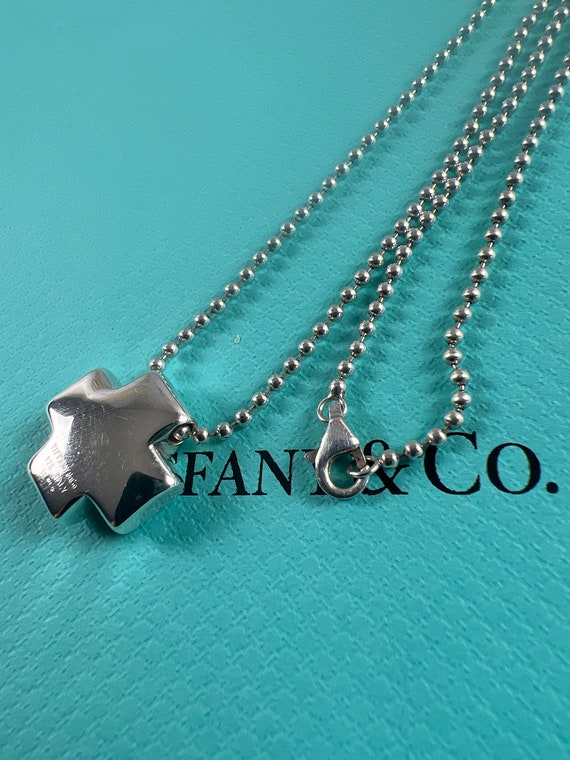 Tiffany & Co. Roman Cross Bead Chain Necklace - image 5
