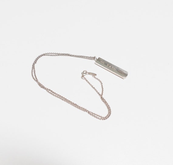 Tiffany & Co. 1837 Bar Pendant Necklace - Etsy
