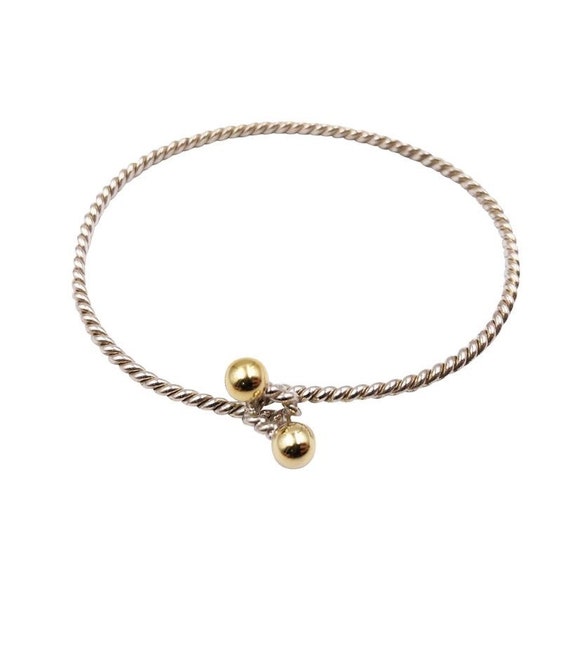 Tiffany & Co. Twisted Gold Silver Hook and Eye Bracelet - Etsy
