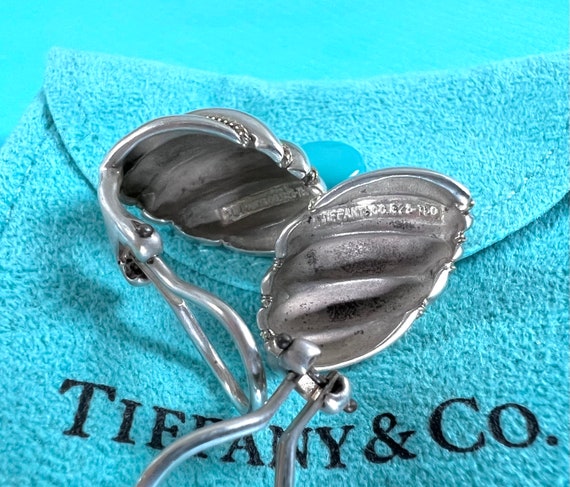 Tiffany & Co. 18K Gold Silver Shrimp Shell Earrin… - image 7