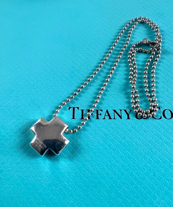 Tiffany & Co. Roman Cross Bead Chain Necklace - image 9