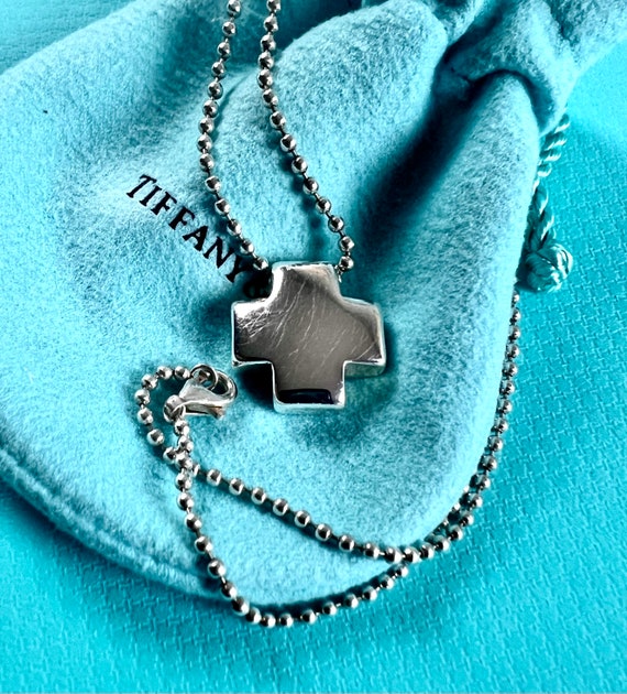 Tiffany & Co. Roman Cross Bead Chain Necklace - image 2