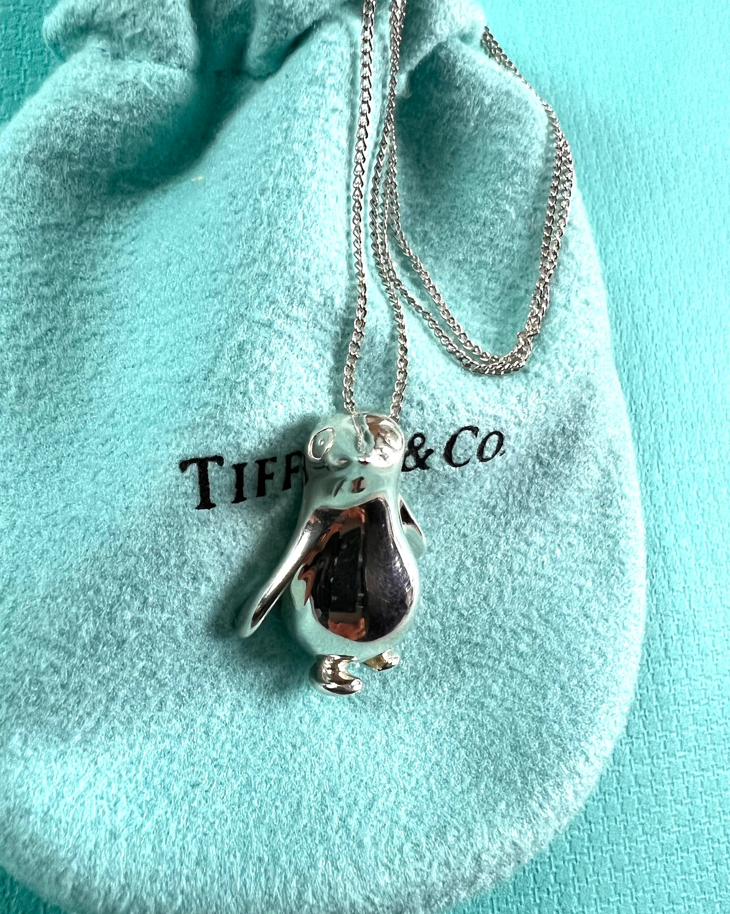 Silver Penguin Pendant Necklace - Etsy 