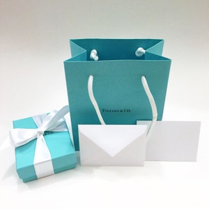 TIFFANY & Co. Packaging 5 x 6 x 3” small blue Paper Gift Shopping Bag