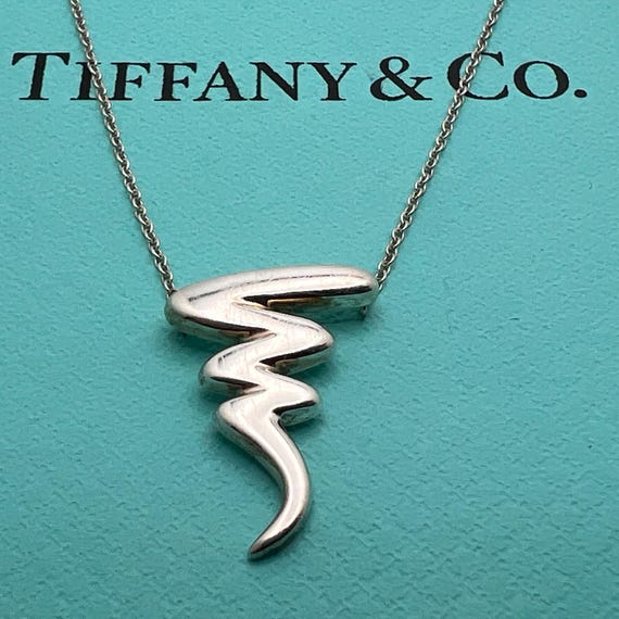 Tiffany & Co. シルバー カーブネックレス Tiffany & Co. Paloma Picasso Scribble Silver Zig Zag Necklace 925