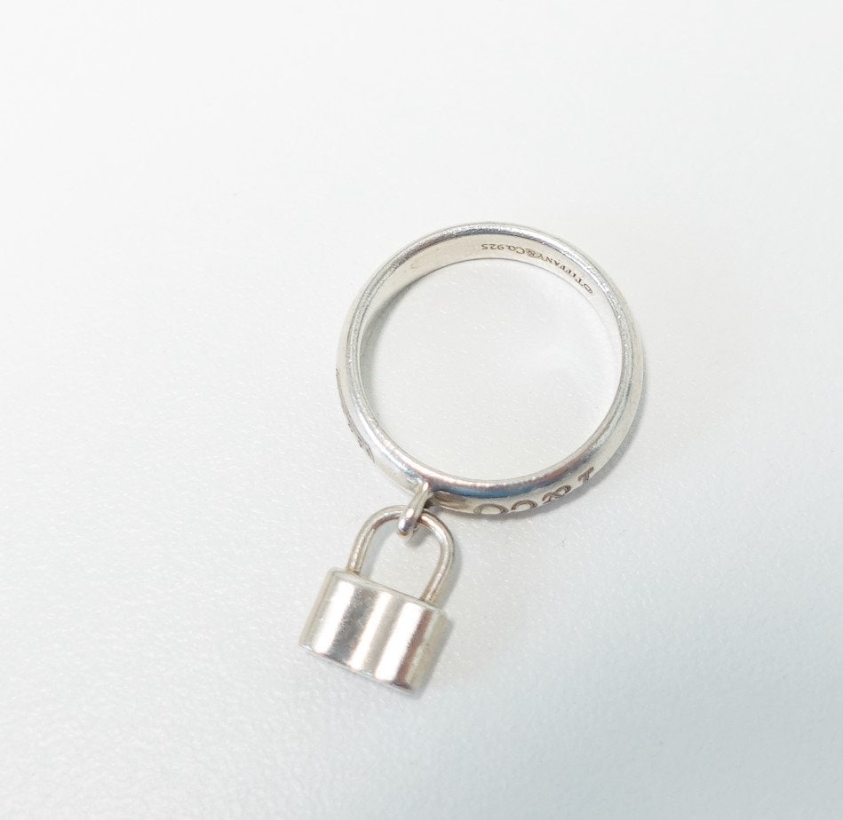 Tiffany & Co. 1837 Dangling Lock Ring - Retired - Various Sizes - Etsy